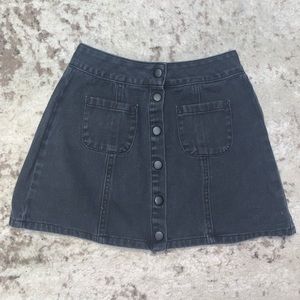 Black Jean Skirt - Brandy Melville